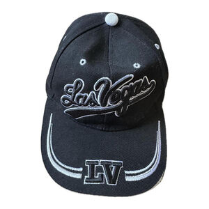 Las Vegas Embroidered Cap – Black Baseball Hat with LV Detail